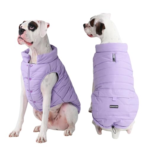 Spark Paws Warmshield™ Hundejacke Wintermantel, Warmes Fleece, Wasserabweisend, Winddicht, Reflektierende Weste, Geeignet für Mittelgroße und Große Hunde, Kälteschutz Schneejacke Parka - Lilac - XXL Spark Paws Warmshield™ Hundejacke Wintermantel, Warmes Fleece, Wasserabweisend, Winddicht, Reflektierende Weste, Geeignet für Mittelgroße und Große Hunde, Kälteschutz Schneejacke Parka - Lilac - XXL von Spark Paws