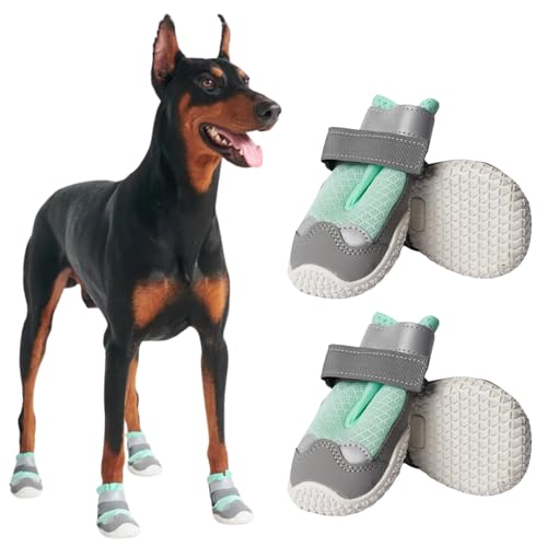 Spark Paws Hundeschuhe – rutschfest & Atmungsaktiv, Pfotenschutz im Sommer für heiße Oberflächen & Wandern, Strapazierfähig, 4er-Set - Turquoise, C Spark Paws Hundeschuhe – rutschfest & Atmungsaktiv, Pfotenschutz im Sommer für heiße Oberflächen & Wandern, Strapazierfähig, 4er-Set - Turquoise, C von Spark Paws