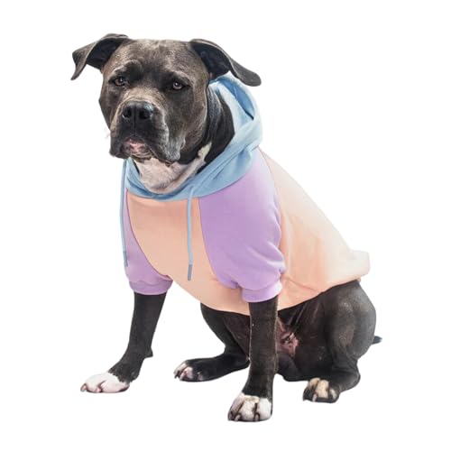 Spark Paws Hunde-Kapuzenpullover – Premium-Qualität, butterweich, hervorragender Komfort und Passform, beruhigende Fleece-Innenseite, geeignet für alle Rassen - Cotton Candy - 4XL von Spark Paws