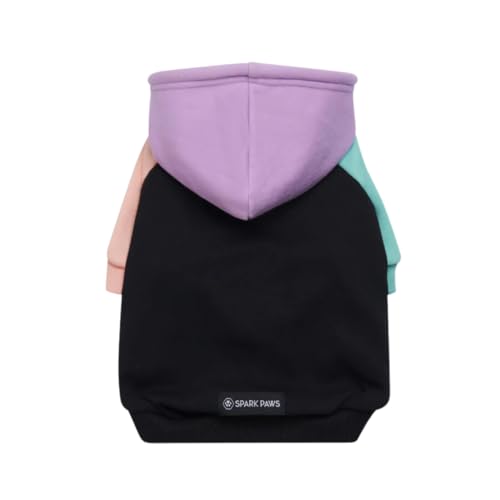 Spark Paws Hunde Kapuzenpullover – Premium-Qualität, butterweich, hervorragender Komfort und Passform, beruhigende Fleece-Innenseite, geeignet für alle Rassen - Cyber Punk - S von Spark Paws