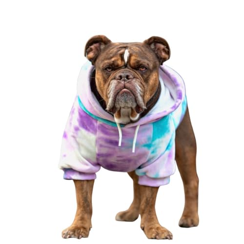Spark Paws Hunde-Kapuzenpullover, Premium-Qualität, samtweich, überlegener Komfort und Passform, beruhigendes Fleece-Innenfutter, geeignet für alle Rassen, 90s Retro Sky Dye, Größe 2XL Spark Paws Hunde-Kapuzenpullover, Premium-Qualität, samtweich, überlegener Komfort und Passform, beruhigendes Fleece-Innenfutter, geeignet für alle Rassen, 90s Retro Sky Dye, Größe 2XL von Spark Paws