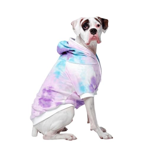 Spark Paws Hunde-Kapuzenpullover, Premium-Qualität, samtweich, überlegener Komfort und Passform, beruhigendes Fleece-Innenfutter, geeignet für alle Rassen, 90s Retro Sky Dye, Größe 3XL Spark Paws Hunde-Kapuzenpullover, Premium-Qualität, samtweich, überlegener Komfort und Passform, beruhigendes Fleece-Innenfutter, geeignet für alle Rassen, 90s Retro Sky Dye, Größe 3XL von Spark Paws
