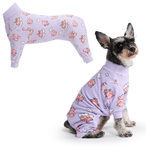 Spark Paws Hundepyjama, ultraweich und 4-Wege-Stretch, Erholungsanzug nach Operation, Schlafanzug Onesie für Kleine, Mittlere und Große Hunde, When Pigs Fly, M Spark Paws Hundepyjama, ultraweich und 4-Wege-Stretch, Erholungsanzug nach Operation, Schlafanzug Onesie für Kleine, Mittlere und Große Hunde, When Pigs Fly, M von Spark Paws