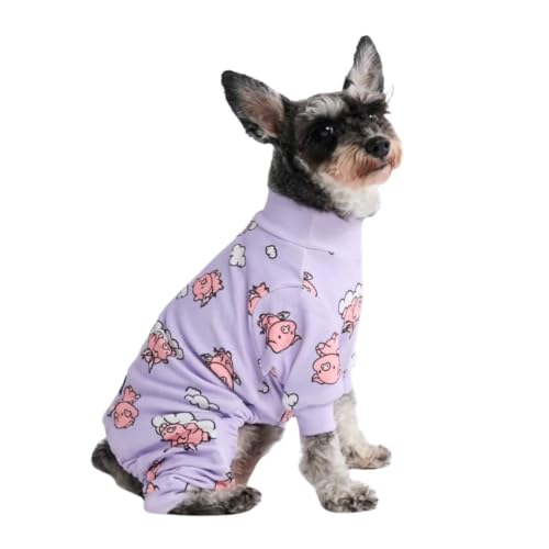 Spark Paws Hunde-Pyjama, ultraweich und 4-Wege-Stretch, für kleine, mittelgroße und große Rassen, wenn Schweine fliegen, Lila, Größe S Spark Paws Hunde-Pyjama, ultraweich und 4-Wege-Stretch, für kleine, mittelgroße und große Rassen, wenn Schweine fliegen, Lila, Größe S von Spark Paws