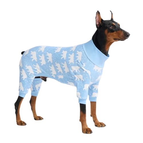 Spark Paws Hundepyjama, ultraweich und 4-Wege-Stretch, Erholungsanzug nach Operation, Schlafanzug Onesie für Kleine, Mittlere und Große Hunde - Polar Bear - 4XL Spark Paws Hundepyjama, ultraweich und 4-Wege-Stretch, Erholungsanzug nach Operation, Schlafanzug Onesie für Kleine, Mittlere und Große Hunde - Polar Bear - 4XL von Spark Paws