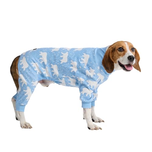 Spark Paws Hundepyjama, ultraweich und 4-Wege-Stretch, Erholungsanzug nach Operation, Schlafanzug Onesie für Kleine, Mittlere und Große Hunde - Polar Bear - 2XL Spark Paws Hundepyjama, ultraweich und 4-Wege-Stretch, Erholungsanzug nach Operation, Schlafanzug Onesie für Kleine, Mittlere und Große Hunde - Polar Bear - 2XL von Spark Paws
