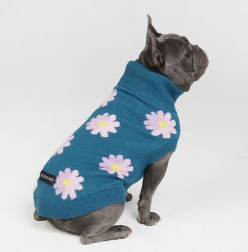 Spark Paws Strick-Hundepullover für kleine, mittelgroße und große Hunde, warmer gestrickter Winter-Rollkragenpullover für kaltes Wetter, Blume, Größe 4XL Spark Paws Strick-Hundepullover für kleine, mittelgroße und große Hunde, warmer gestrickter Winter-Rollkragenpullover für kaltes Wetter, Blume, Größe 4XL von Spark Paws