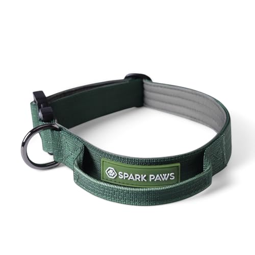 Spark Paws Taktisches Hundehalsband – Robuste, Premium-Qualität, Dick und Langlebig für Große und Mittelgroße Hunde - Army Green Spark Paws Taktisches Hundehalsband – Robuste, Premium-Qualität, Dick und Langlebig für Große und Mittelgroße Hunde - Army Green von Spark Paws