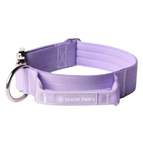 Spark Paws Taktisches Hundehalsband – Robuste, Premium-Qualität, Dick und Langlebig für Große und Mittelgroße Hunde - Purple Spark Paws Taktisches Hundehalsband – Robuste, Premium-Qualität, Dick und Langlebig für Große und Mittelgroße Hunde - Purple von Spark Paws