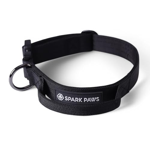 Spark Paws Taktisches Hundehalsband – Robuste, Premium-Qualität, Dick und Langlebig für Große und Mittelgroße Hunde - Schwarz Spark Paws Taktisches Hundehalsband – Robuste, Premium-Qualität, Dick und Langlebig für Große und Mittelgroße Hunde - Schwarz von Spark Paws