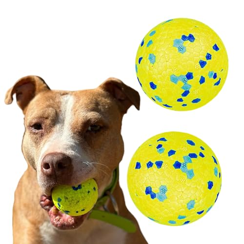SparkDog Collars Langlebiger Hundeball für aggressive Kauer, leicht, schwimmt, funktioniert mit Chuckit Launcher, Welpen, Indoor-Outdoor-Hundetraining, ETPU-Ball für Hunde (Grün, 2 Stück, 6 cm) von SparkDog Collars