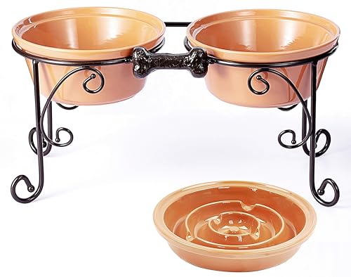 BestVida Erhöhter Haustierständer, Wasser-/Futternapfhalter, Futterbar, Futterstation für mittelgroße und große Hunde, Doppelnapfständer, Hundebar BestVida Erhöhter Haustierständer, Wasser-/Futternapfhalter, Futterbar, Futterstation für mittelgroße und große Hunde, Doppelnapfständer, Hundebar von BestVida