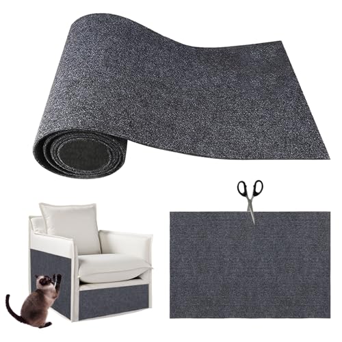 Kratzmatte, Selbstklebend Katzen Kratzbrett, Katzen kratzmatte, kratzmatte Katze Wand, Sisal Teppich Katzen, Kratzteppich Katze, kratzbretter Katze für Schützt Teppiche Sofas (1* Dunkelgrau, 60*100cm) von Sparklenut