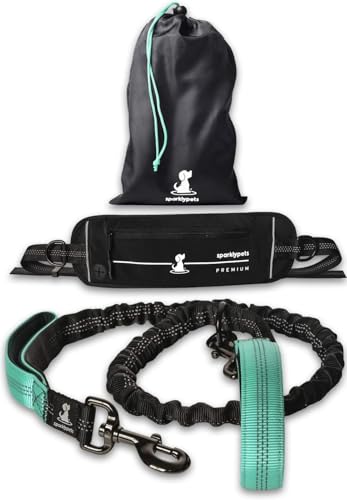 Joggingleine für Hunde zum Laufen, Joggen, Wandern | 2 in 1 Joggingleine und Normale Hundeleine für Große und Mittelgroße Hunde mit Doppelgriff | Bauchgurt Hundeleine Joggingleine für Hunde zum Laufen, Joggen, Wandern | 2 in 1 Joggingleine und Normale Hundeleine für Große und Mittelgroße Hunde mit Doppelgriff | Bauchgurt Hundeleine von SparklyPets