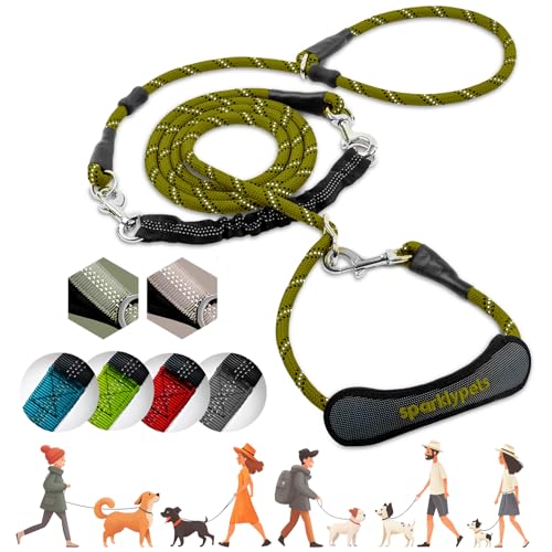 SparklyPets Multifunktionale Bungee-Leine mit Abnehmbarer Retrieverleine, Crossbody- und Taillenleine für Spaziergänge mit dem Hund, mittelgroße und große Rassen (Grün) SparklyPets Multifunktionale Bungee-Leine mit Abnehmbarer Retrieverleine, Crossbody- und Taillenleine für Spaziergänge mit dem Hund, mittelgroße und große Rassen (Grün) von SparklyPets