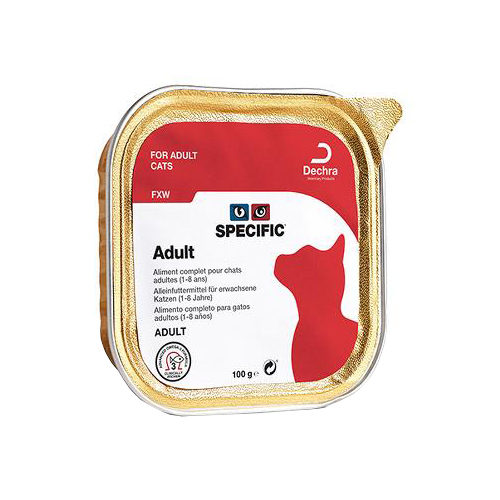 SPECIFIC Adult FXW Katzenfutter - Schälchen - 7 x 100 g von Specific