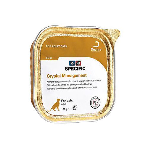 SPECIFIC Crystal Management FCW Katzenfutter - Schälchen - 4 x 7 x 100 g von Specific