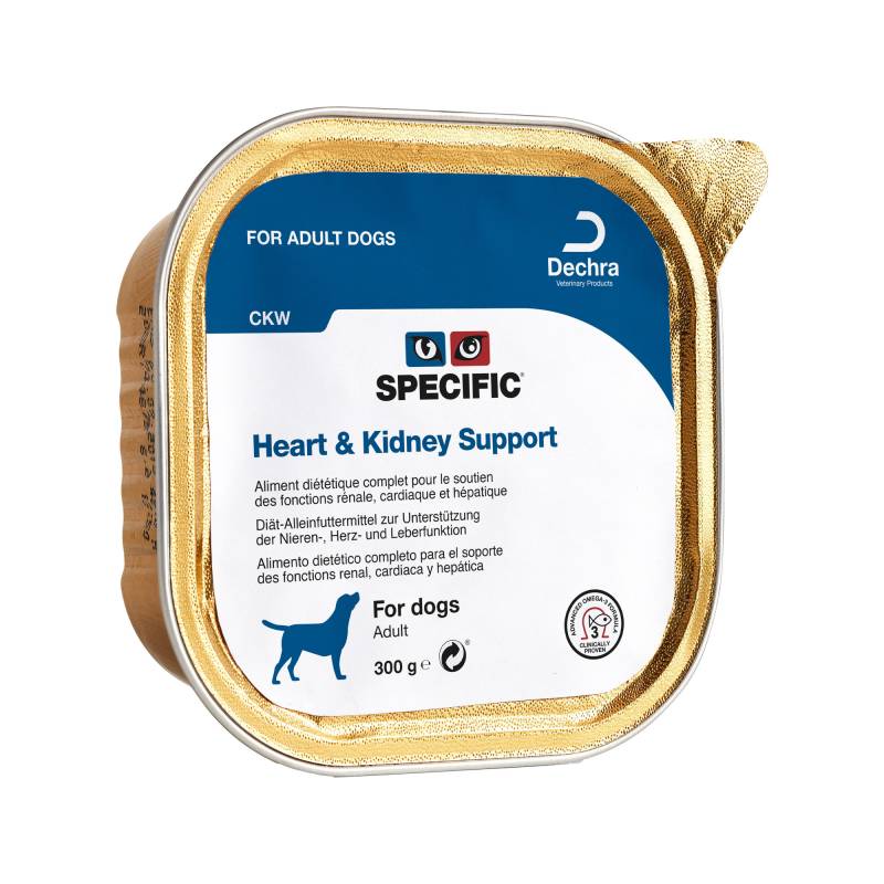 SPECIFIC Heart & Kidney Support CKW Hundefutter - Schälchen - 6 x 300 g von Specific
