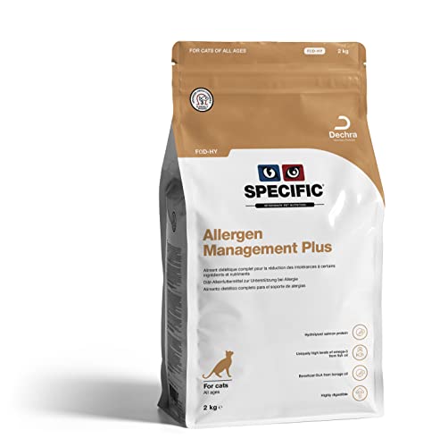 DECHRA Veterinary Products - SPECIFIC Allergen Management Plus - Hypoallergenes Katzenfutter mit hydrolisiertem Lachs - Trockenfutter für Katzen - Omega3 - Glutenfrei - Alle Altersklassen - 2kg von SPECIFIC