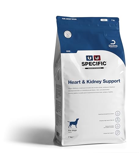 SPECIFIC® Heart & Kidney Support (CKD) 7 kg - Trockenfutter für Hunde - Reduzierter Proteingehalt für weniger Nierenbelastung - Omega 3 - Für ausgewachsene Hunde - DECHRA Veterinary Products SPECIFIC® Heart & Kidney Support (CKD) 7 kg - Trockenfutter für Hunde - Reduzierter Proteingehalt für weniger Nierenbelastung - Omega 3 - Für ausgewachsene Hunde - DECHRA Veterinary Products von SPECIFIC