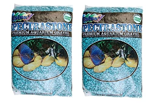 Spectrastone Spezieller Türkisfarbener Aquarienkies für Süßwasseraquarien, 2,3 kg Beutel, 2 Stück von Spectrastone