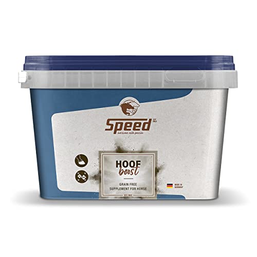 SPEED HOOF boost, 1.500 g, Zusatzfutter für strapazierfähige Pferdehufe, fördert Huffestigkeit und -elastizität, Wirkstoffkombination aus Biotin und Zink, getreidefrei von Speed horsecare with passion EST. 1963