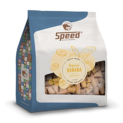 Speed Delicious speedies Banana, Pferdeleckerli mit Bananengeschmack, tropisch-fruchtiger Snack für jedes Pferd, Beste Zutaten, einfach praktisch (5 kg) von Speed horsecare with passion EST. 1963