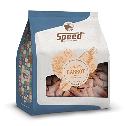 Speed Delicious speedies Carrot, Pferdeleckerli mit Karottengeschmack, aromatischer Snack für jedes Pferd, Beste Zutaten, einfach praktisch (5 kg) von Speed horsecare with passion EST. 1963