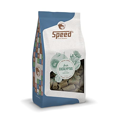 Speed Delicious speedies Eucalyptus, Pferdeleckerli mit Eukalyptusgeschmack, erfrischender Snack für jedes Pferd, Beste Zutaten, einfach praktisch (1 kg) von Speed horsecare with passion EST. 1963