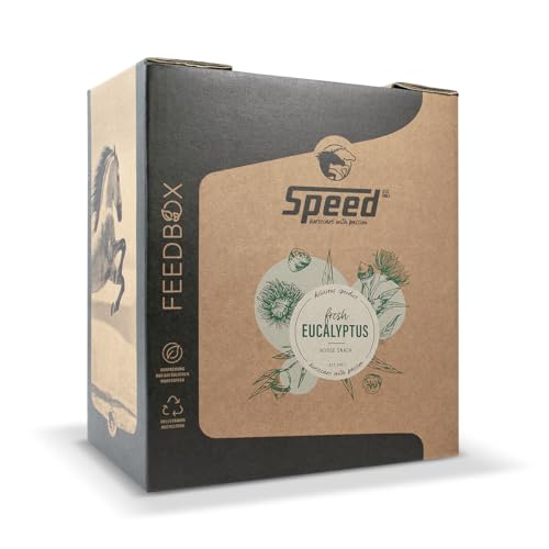 Speed Delicious speedies Eucalyptus -FEEDBOX, 8 kg, Superleckeres Ergänzungsmittel mit Eukalyptus Geschmack für Dein Pferd von Speed horsecare with passion EST. 1963