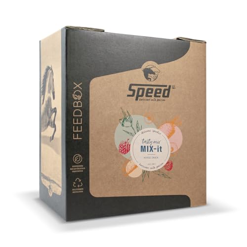 Speed Delicious speedies Mix-it -FEEDBOX, 8 kg, Superleckerer Belohnungsmix mit vielseitigem Geschmacks-Trio für Dein Pferd von Speed horsecare with passion EST. 1963