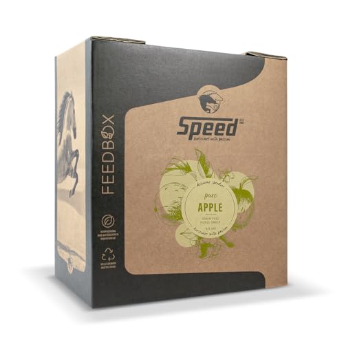 Speed Delicious speedies Pure Apple FEEDBOX, 8 kg, Leckerli mit Apfel Geschmack, leckeres und getreidefreies Ergänzungsfutter für Pferde Speed Delicious speedies Pure Apple FEEDBOX, 8 kg, Leckerli mit Apfel Geschmack, leckeres und getreidefreies Ergänzungsfutter für Pferde von Speed horsecare with passion EST. 1963