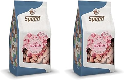 Speed Delicious speedies Raspberry, Pferdeleckerli mit Himbeergeschmack, fruchtiger Snack für jedes Pferd, Beste Zutaten, einfach praktisch (1 kg) (Packung mit 2) von Speed horsecare with passion EST. 1963