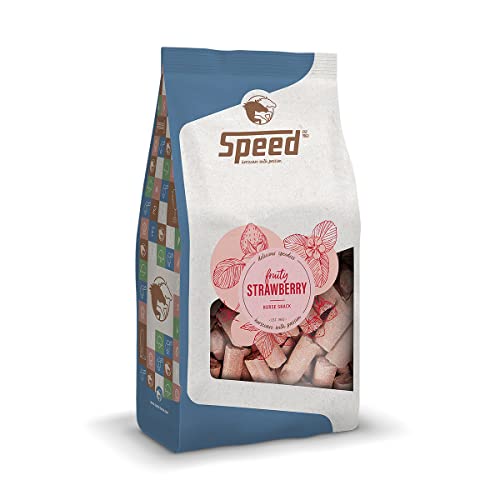 Speed Delicious speedies Strawberry, Pferdeleckerli mit Erdbeergeschmack, fruchtiger Snack für jedes Pferd, Beste Zutaten, einfach praktisch (1 kg) von Speed horsecare with passion EST. 1963