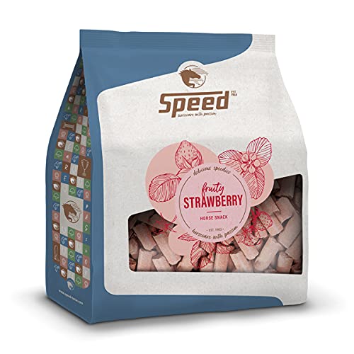 Speed Delicious speedies Strawberry, Pferdeleckerli mit Erdbeergeschmack, fruchtiger Snack für jedes Pferd, Beste Zutaten, einfach praktisch (5 kg) von Speed horsecare with passion EST. 1963