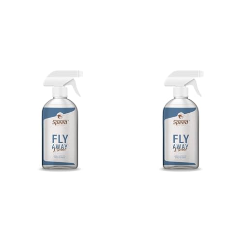 Speed Fly-Away X-Treme, Insektenschutz für Pferde, hochwirksam, wirkt langanhaltend, inklusive Zeckenformel, ohne Alkohol, geruchlos (0,5 l) (Packung mit 2) von Speed horsecare with passion EST. 1963