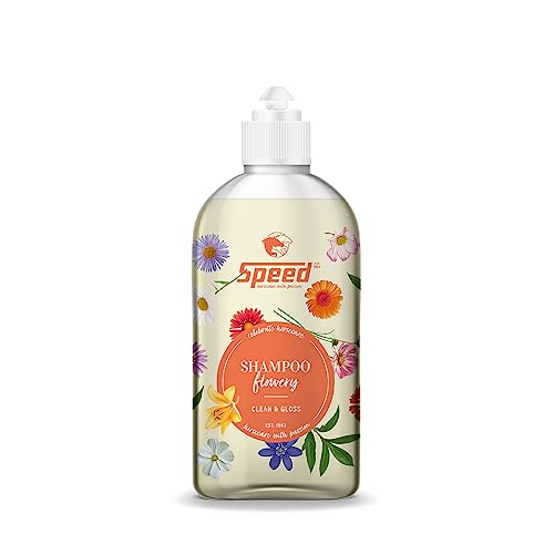 Speed Shampoo Flowery, Pferdehampoo mit zartem Blütenduft, tiefenwirksame Reinigung, leichtes Kämmen, sanft zur Haut (0,5 l) von Speed horsecare with passion EST. 1963