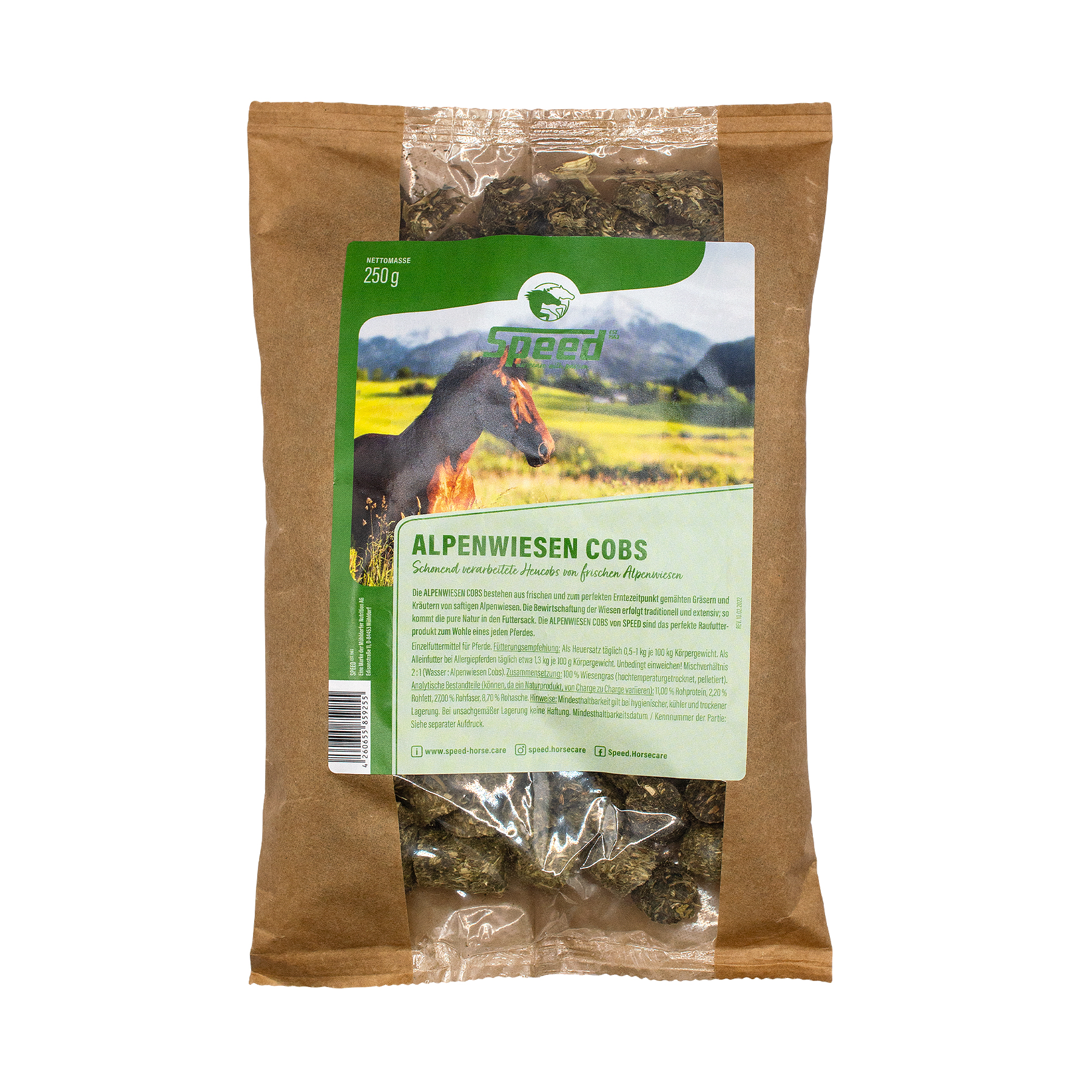 Speed Alpenwiese Cobs Futterprobe 250g Schonend verarbeitet Speed Alpenwiese Cobs Futterprobe 250g Schonend verarbeitet von Speed