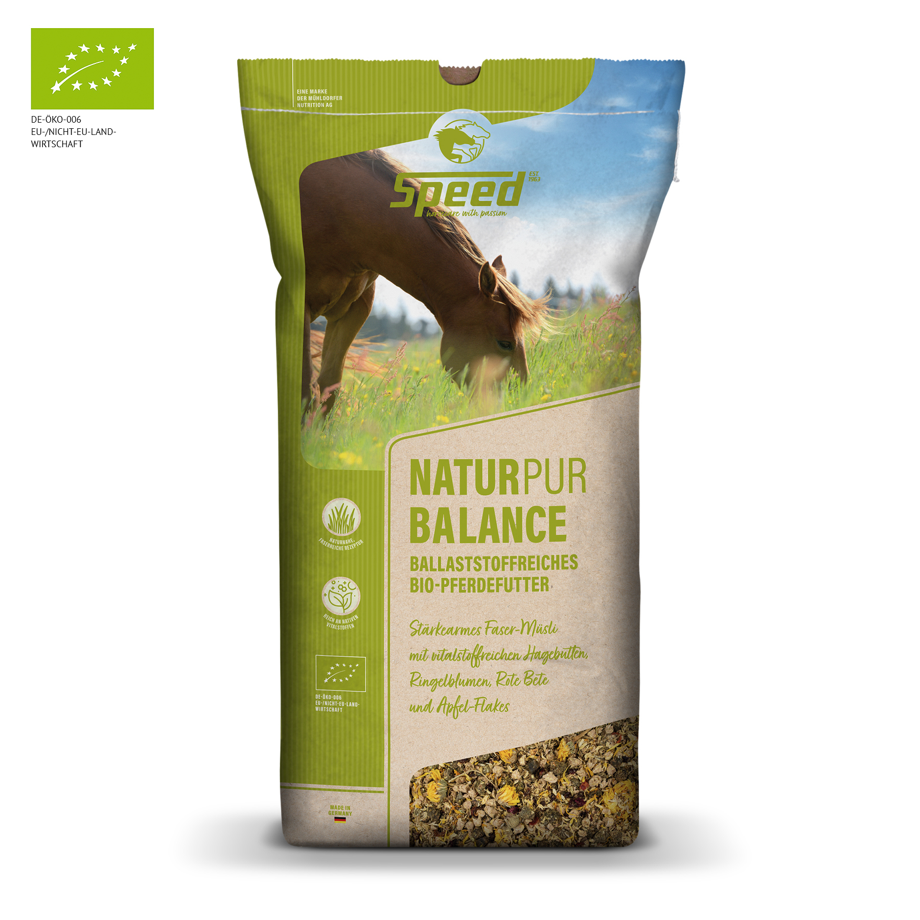 Speed NaturPUR Balance 20kg ballaststoffreiches Bio-Pferdefutter Speed NaturPUR Balance 20kg ballaststoffreiches Bio-Pferdefutter von Speed