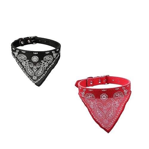 Speedway Stilvolles und sicheres Bandana-Halsband für Katzen und Hunde – perfekt für drinnen und draußen – Combo (Rot, Schwarz) von Speedway