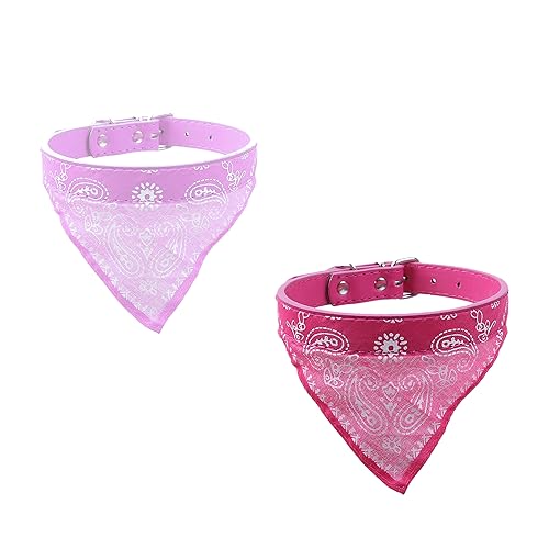 Stilvolles und sicheres Bandana-Halsband für kleine Katzen und Hunde – perfekt für drinnen und draußen – Combo (Pink, Dunkelrosa) von Speedway