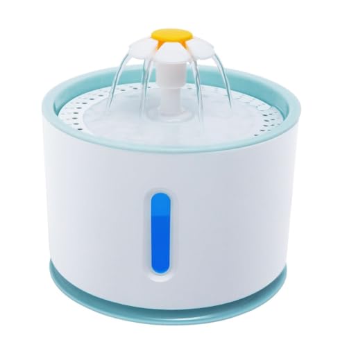 2.4L Ultra Leise Katze & Hund Wasserbrunnen mit LED Wasserstandsanzeige, Aktivkohlefilter, Automatischer Haustier Trinknapf für mehrere Haustiere - Blau von Speedy Panther