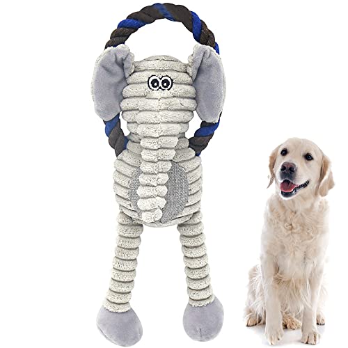 Plüsch-Hundespielzeug Mit Quietscher - Elefant für Welpen, Kleine, Mittelgroße und Große Hunde Plüsch-Hundespielzeug Mit Quietscher - Elefant für Welpen, Kleine, Mittelgroße und Große Hunde von Speedy Panther
