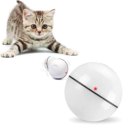 Smart Cat Ball Toy Interactive Cat Toys for Indoor Cats Adult Automatic 360° Rotating Kitten Toys with LED Light Stimulate Hunting Instinkt - USB Rechargeable von Speedy Panther