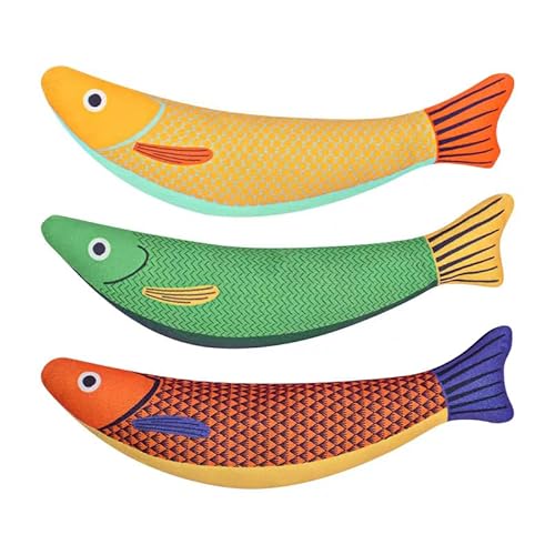 Speedy Panther Fish Katzenspielzeug für Indoor-Katzen, 3 Stück, Katzenminze-Spielzeug, Knistergeräusch, weich und bissfest, interaktiver Kätzchen-Kicker für Indoor-Kätzchen-Übungen, 24 cm, für alle Speedy Panther Fish Katzenspielzeug für Indoor-Katzen, 3 Stück, Katzenminze-Spielzeug, Knistergeräusch, weich und bissfest, interaktiver Kätzchen-Kicker für Indoor-Kätzchen-Übungen, 24 cm, für alle von Speedy Panther