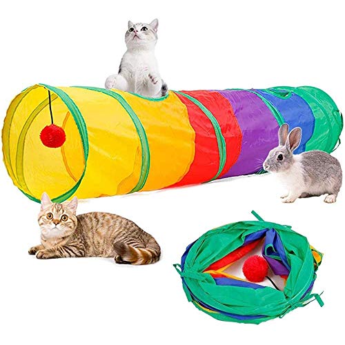 Speedy Panther Katzenspielzeug Katzentunnel 2-Wege-Spieltunnel Katze Spieltunnel für Kitty von Speedy Panther