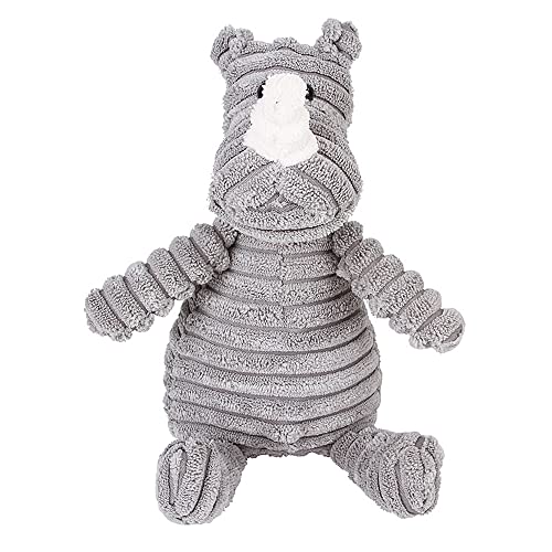 Rhino Plüschtier für Hunde, Quietschspielzeug Hund Kuscheltier für Hunde, Hundespielzeug für Welpen Kleine/Mittelgroße Hunde von Speedy Panther