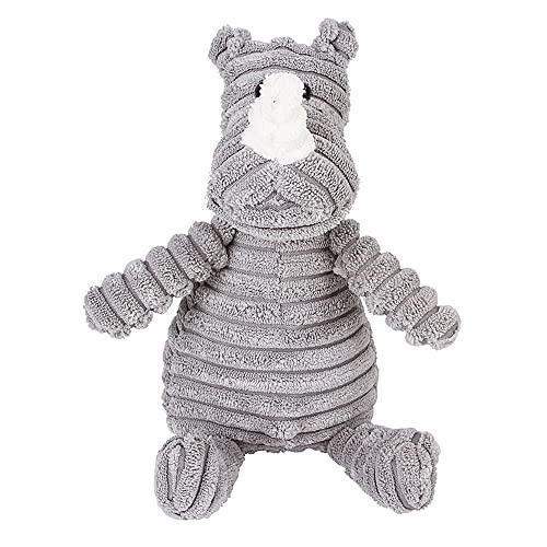 Rhino Plüschtier für Hunde, Quietschspielzeug Hund Kuscheltier für Hunde, Hundespielzeug für Welpen Kleine/Mittelgroße Hunde von Speedy Panther