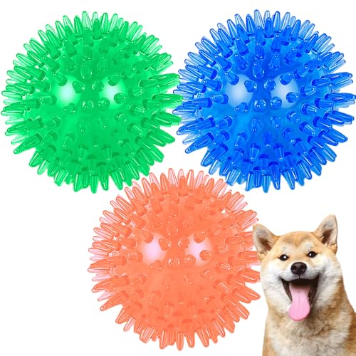 Speedy Panther Quietschender Hundeball-Spielzeug, Gummi-Kaubälle für Langeweile, schwimmfähiges Pool-Spielzeug, Welpenzahnreinigungsspielzeug für kleine und mittelgroße Hunde, 3 Stück Speedy Panther Quietschender Hundeball-Spielzeug, Gummi-Kaubälle für Langeweile, schwimmfähiges Pool-Spielzeug, Welpenzahnreinigungsspielzeug für kleine und mittelgroße Hunde, 3 Stück von Speedy Panther