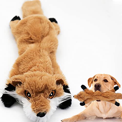 Quietschendes Hundespielzeug für kleine Hunde, kein gefülltes Fuchs, Hundespielzeug, Plüsch-Hundespielzeug gegen Langeweile, weiches Hundespielzeug für kleine und große Hunde von Speedy Panther